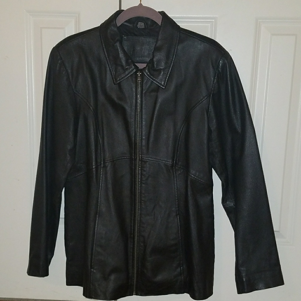 Black Leather Jacket - M