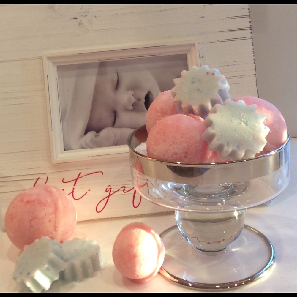 Organic Peppermint Bath Bombs 3sets of4