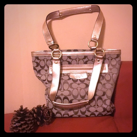 Coach Handbags - Metallic Coach Bag