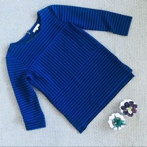 Madewell • Striped Ponte Top • Blue & Black • XS