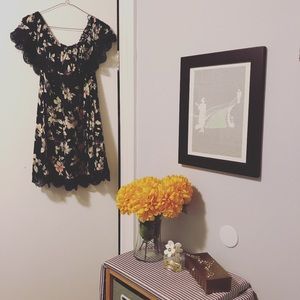 Navy Floral Dress