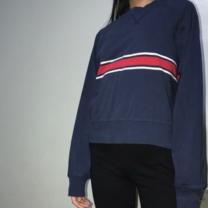 brandy navy sweater
