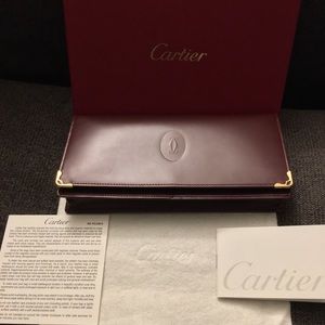 🌟NIB🌟 Maroon calf skin Cartier wallet
