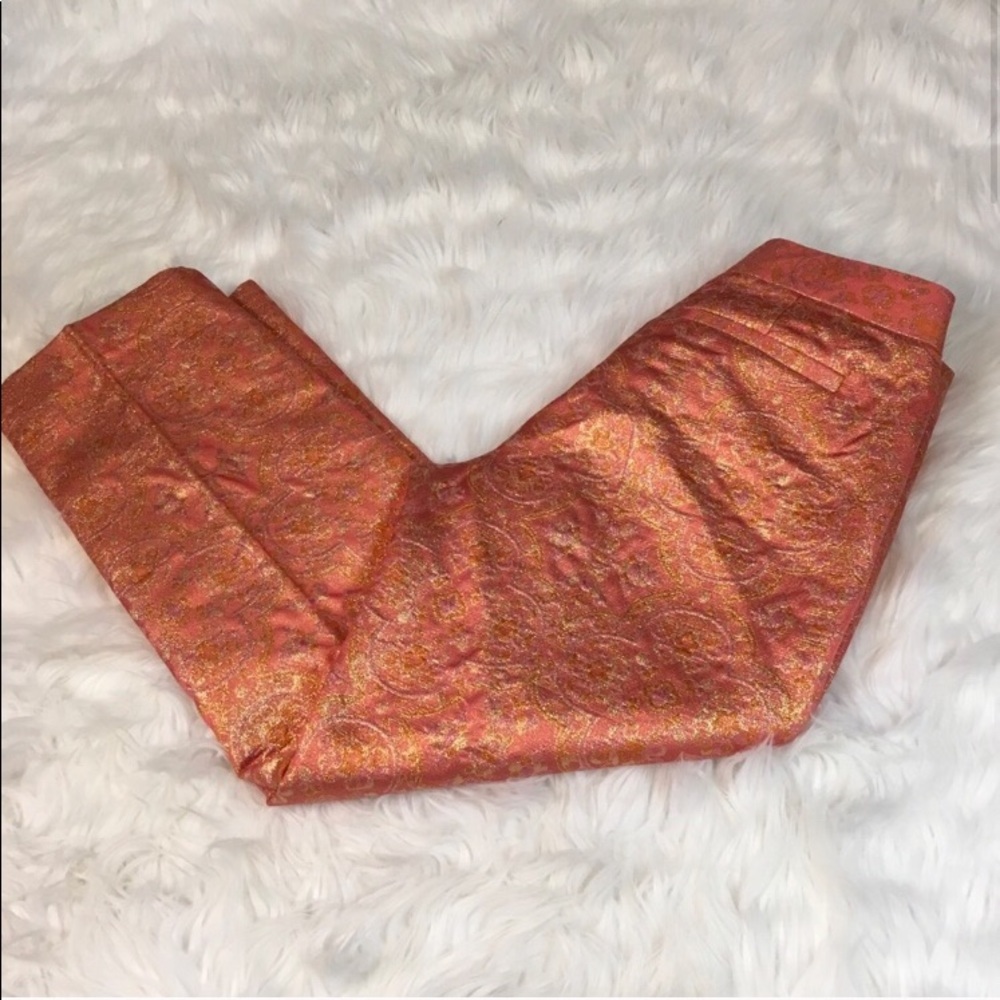 J. Crew Collection Metallic Jacquard Cropped Pant