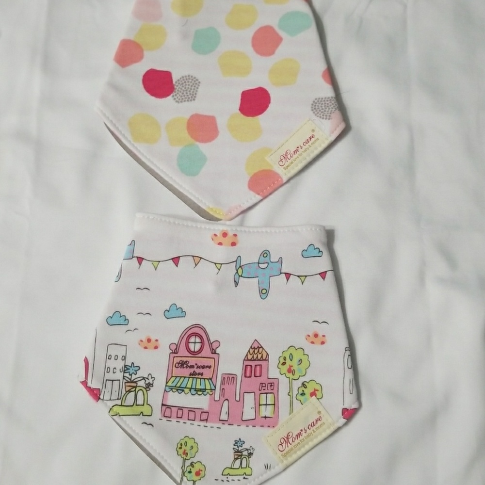 2 Baby Girl drool bibs