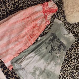 *BUNDLE 2* Tie dye cover up & Tie dye muscle tank