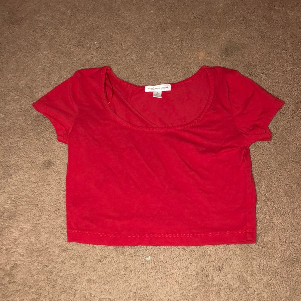 Red crop top