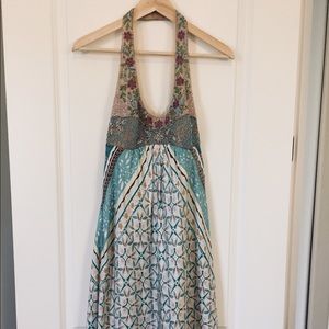 Nicole Miller Studio Sequin Midi Halter Dress