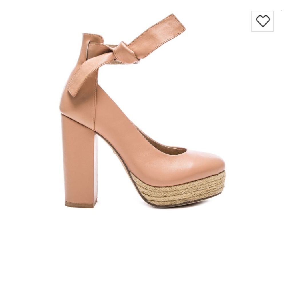 For Love and Lemons Harper heel in nude leather