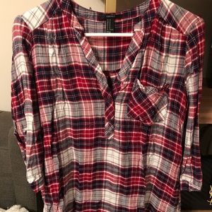WORN ONCE - Flannel Forever 21 Tunic