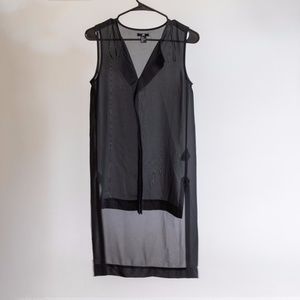 Sheer high low hem blouse