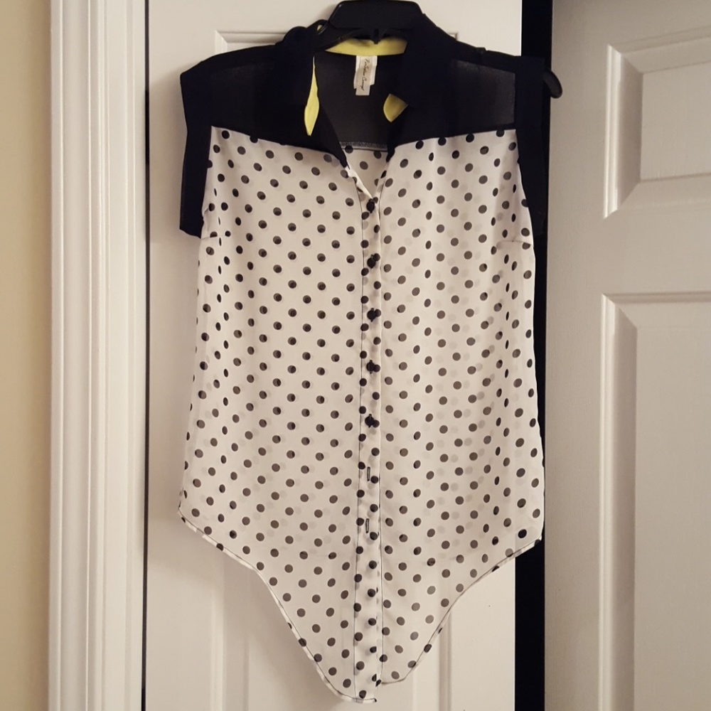Black and white polka dot shirt