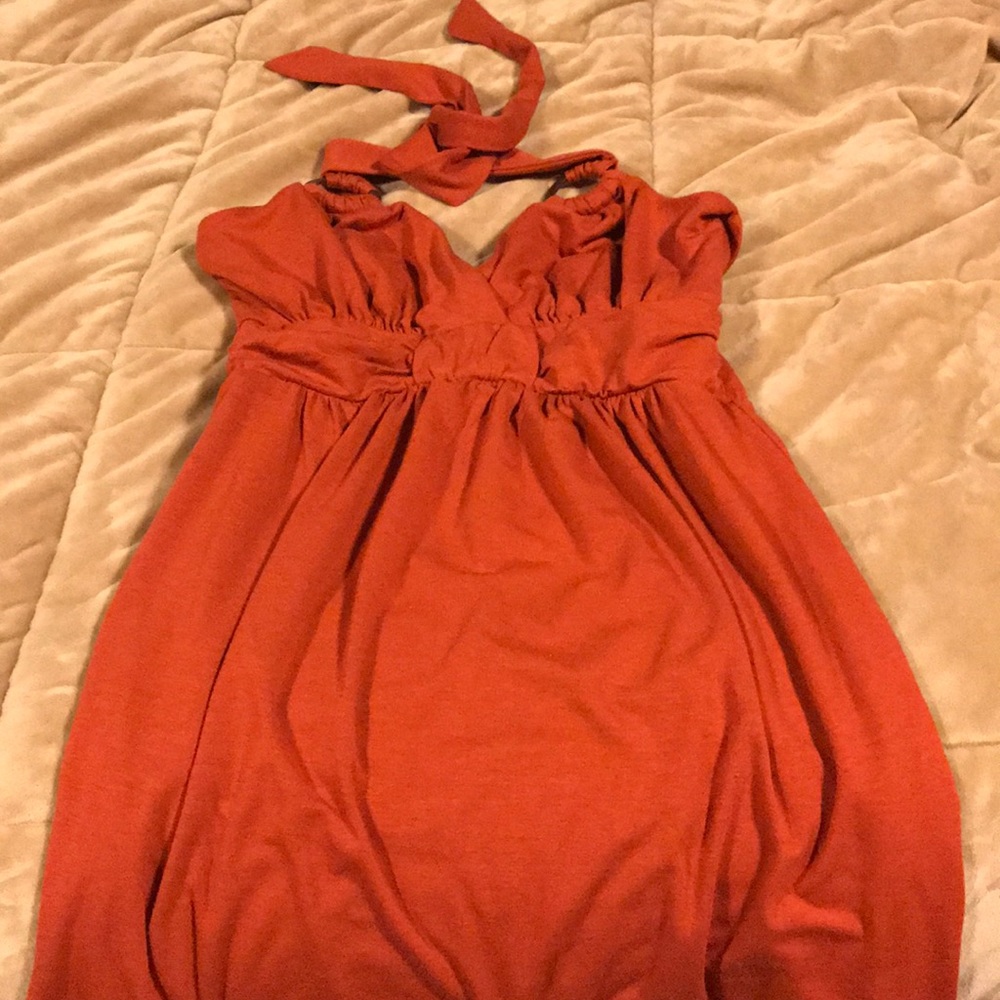Speechless halter dress burnt orange color