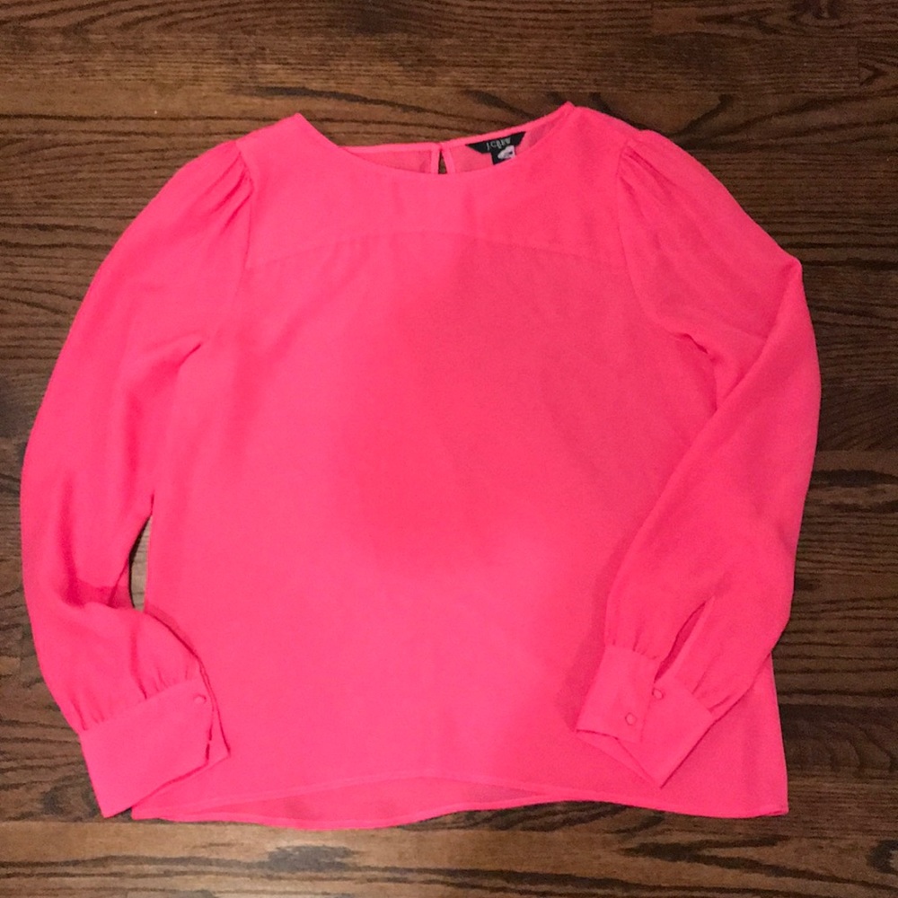 JCrew hot pink blouse