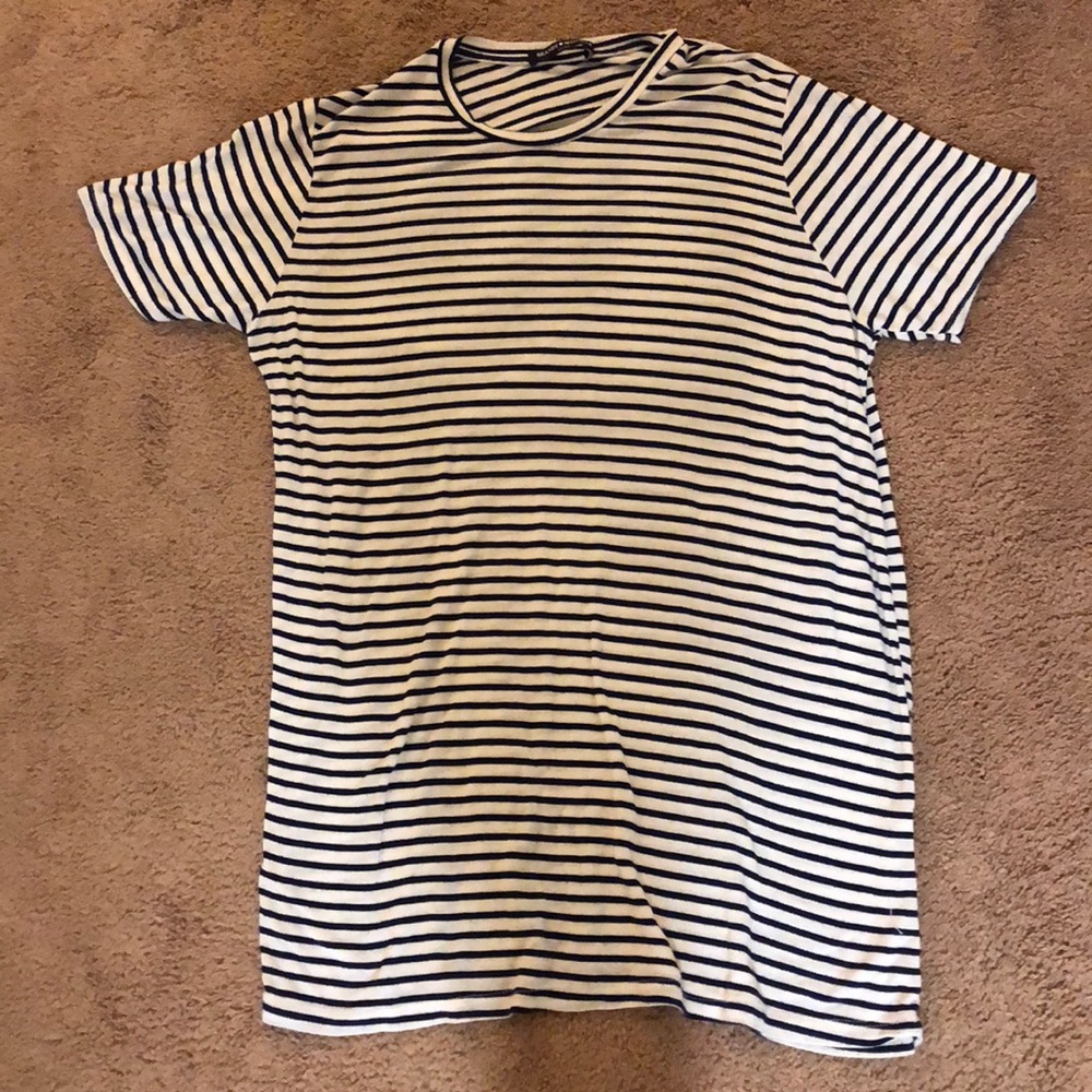 Blue & White stripped T-shirt dress