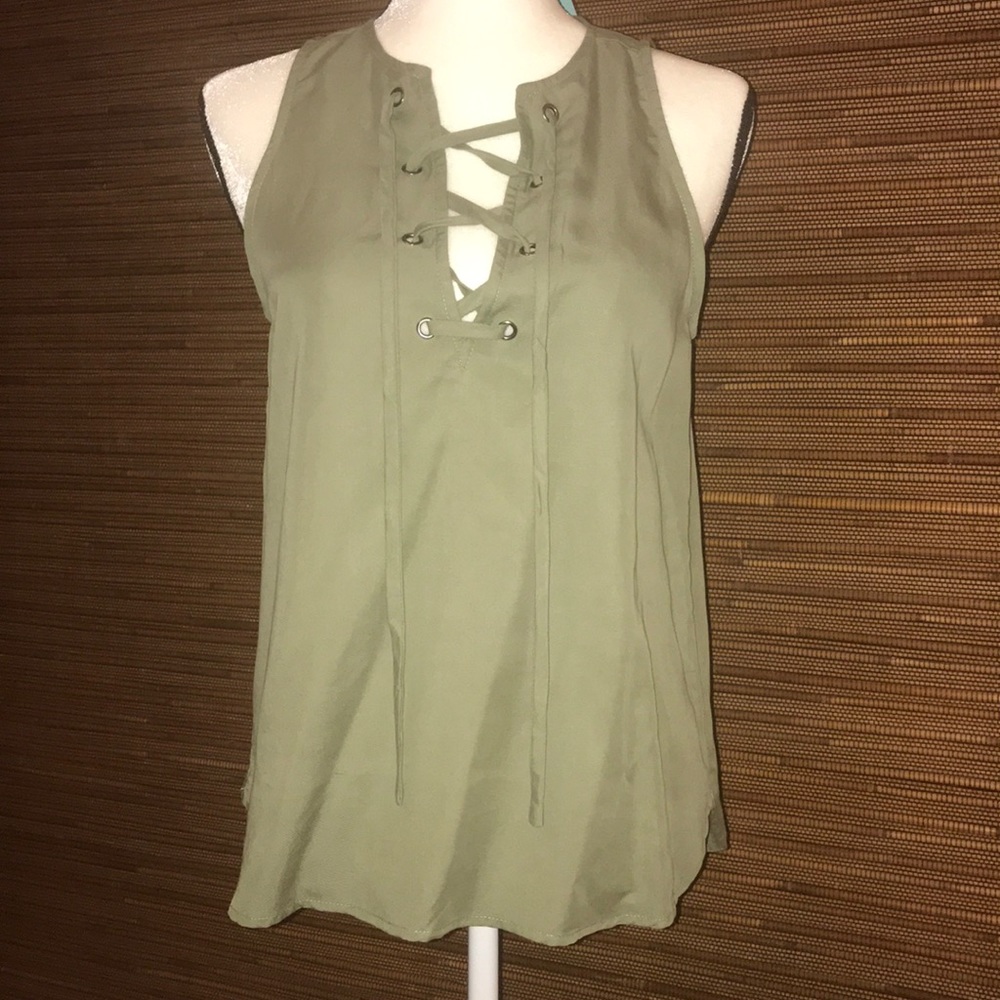 Sage Green Sleeveless Top NWT