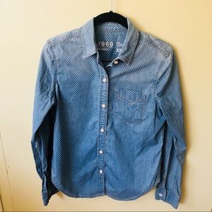 GAP • Chambray Shirt • Long Sleeve • XS