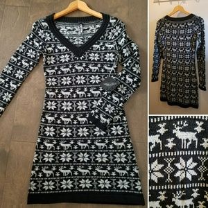 NWT Fair Isle Style Sweater Dress