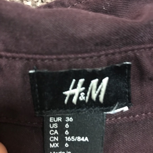 Deep plum button down - Picture 3 of 3