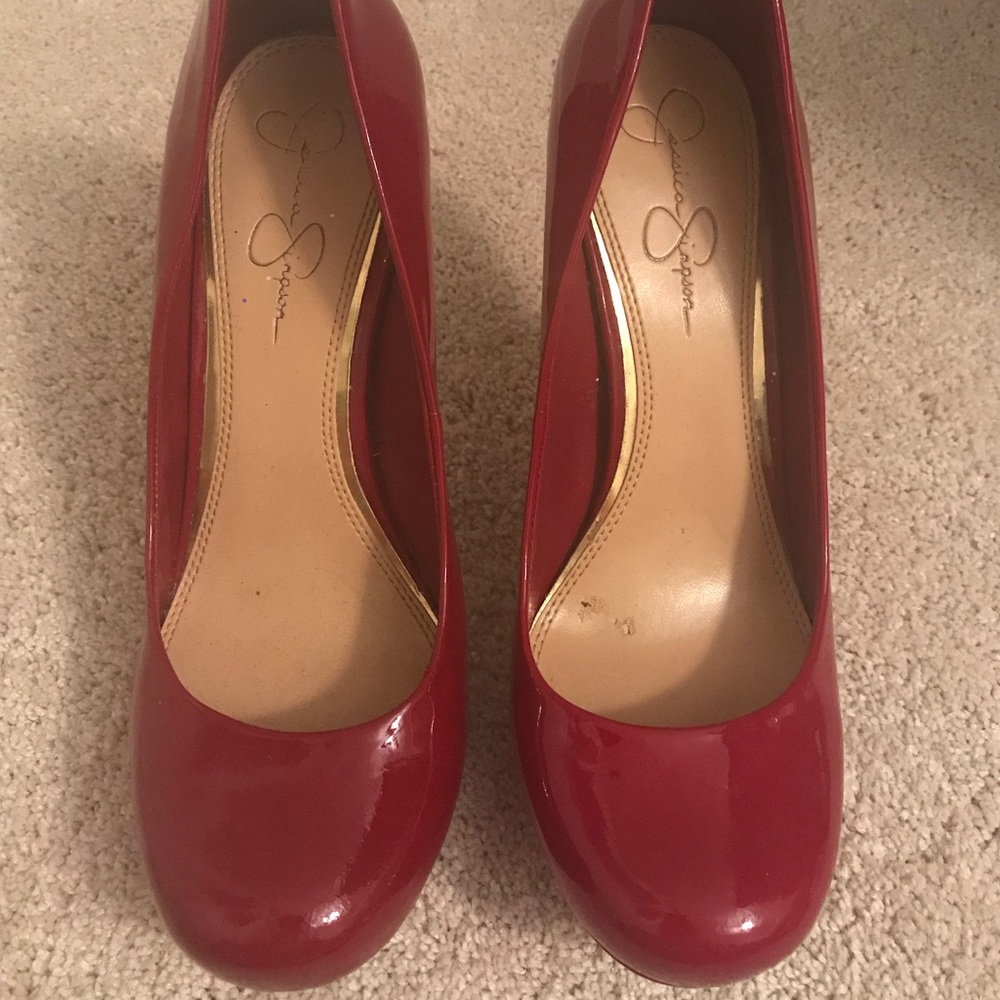 5 inch Red Jessica Simpson Stileto size 9 1/2