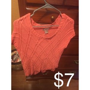 Pink cable knit sweater