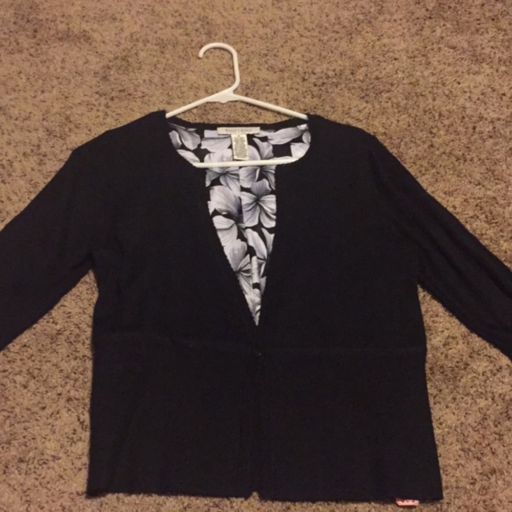 White House Black Market Silk Cardigan