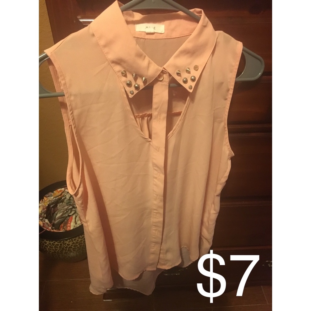 Pink button up