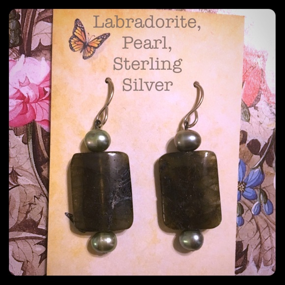 Casey Keith Design Jewelry - Pearled Labradorite Earrings
