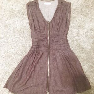 Mustard seed zipper dress size medium