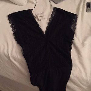 Zara black lace body suit