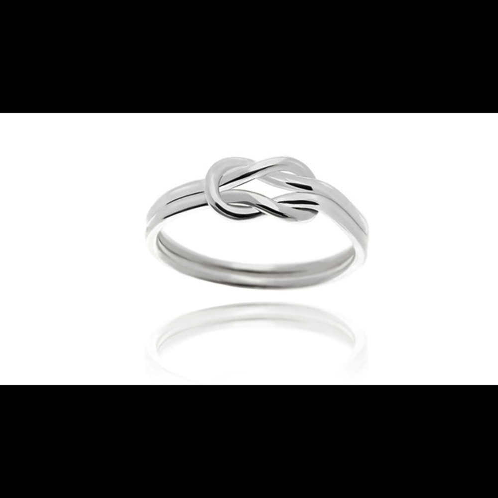 925 Sterling Silver Love Knot Women Wedding Ring