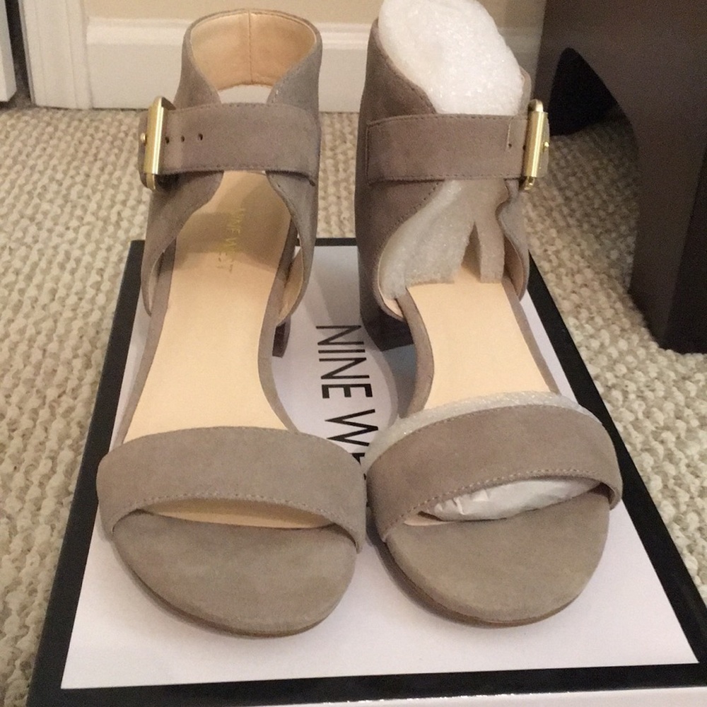 Suede Open Toe Nine West Sandals