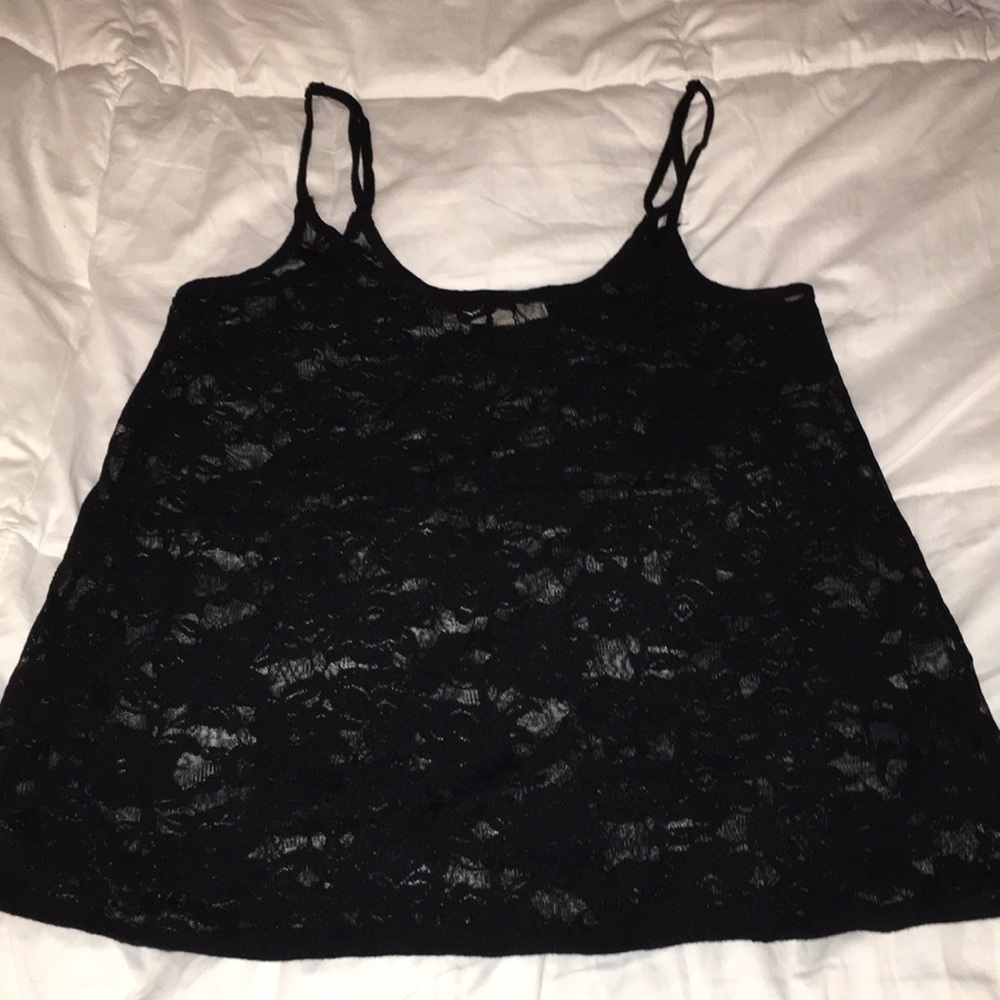 ❣️FINAL SALE❣️Forever 21 lace black tank top