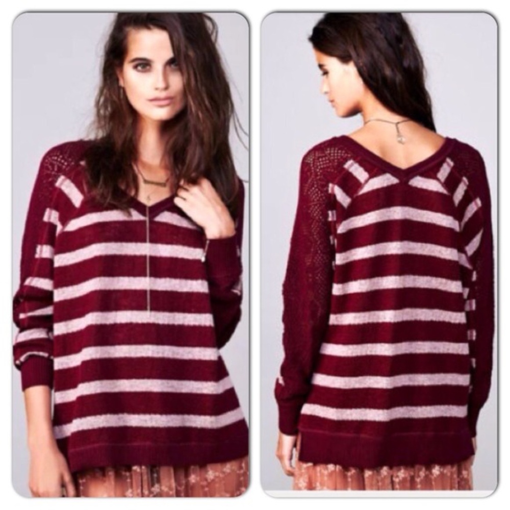 Free People Striped Sweater XS
