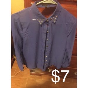 Blue button up