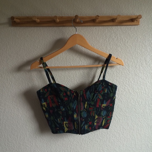 Very J Tops - Embroidered Crop Top