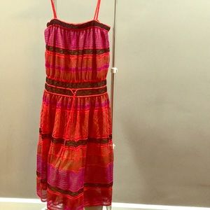 Missoni striped red/pink/black dress size 46 EUR.