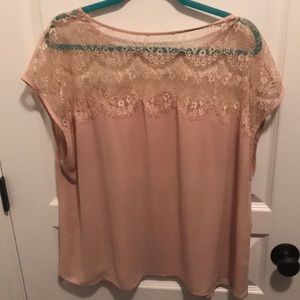 Lacy blush blouse