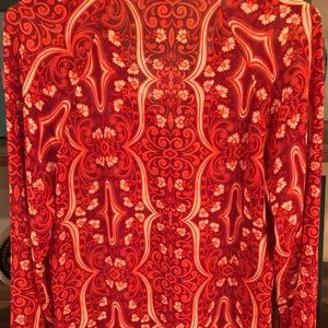 NEW Forever 21 70s Style Sheer Floral Top