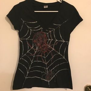 Medium Black Bling Spider 🕷 T-shirt