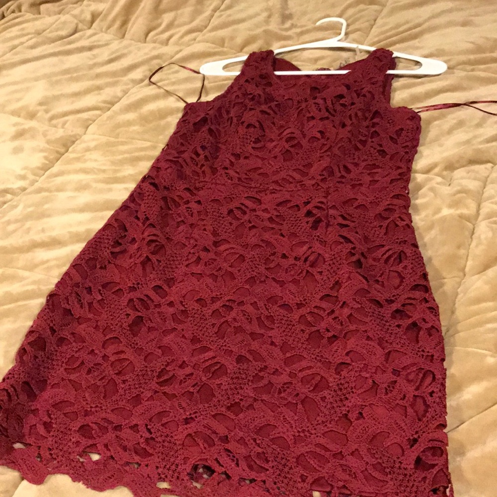 Cranberry Lace Dress