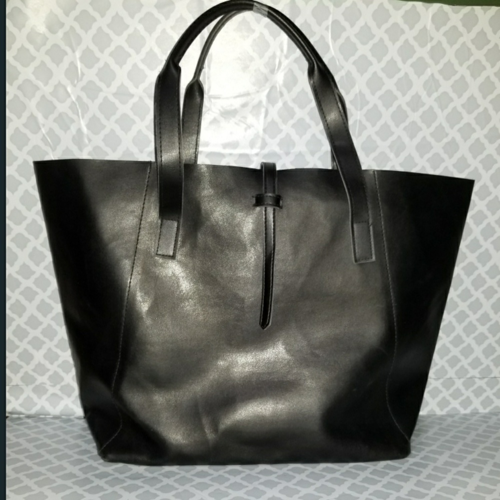 FREE Saks Fifth Avenue Saks Tote Faux Leather Bag