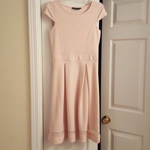 Pink fit and flare dress