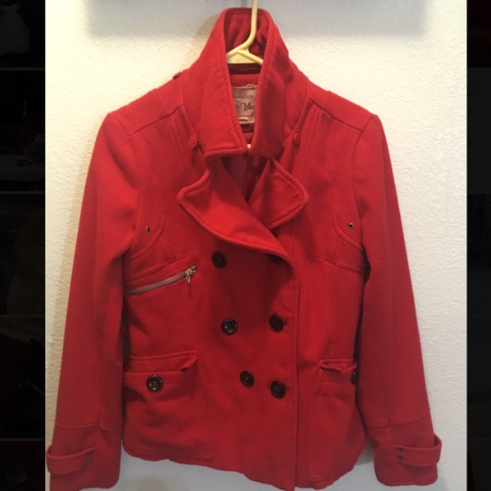 Red winter jacket
