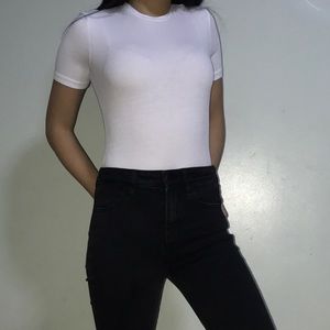 american apparel white bodysuit