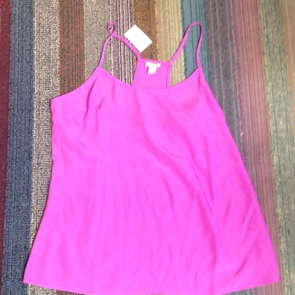 NWOT Bright Amethyst J Crew racerback tank
