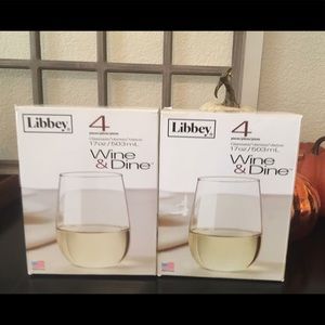 New Stemless Wine Glasses - 2 sets of 4