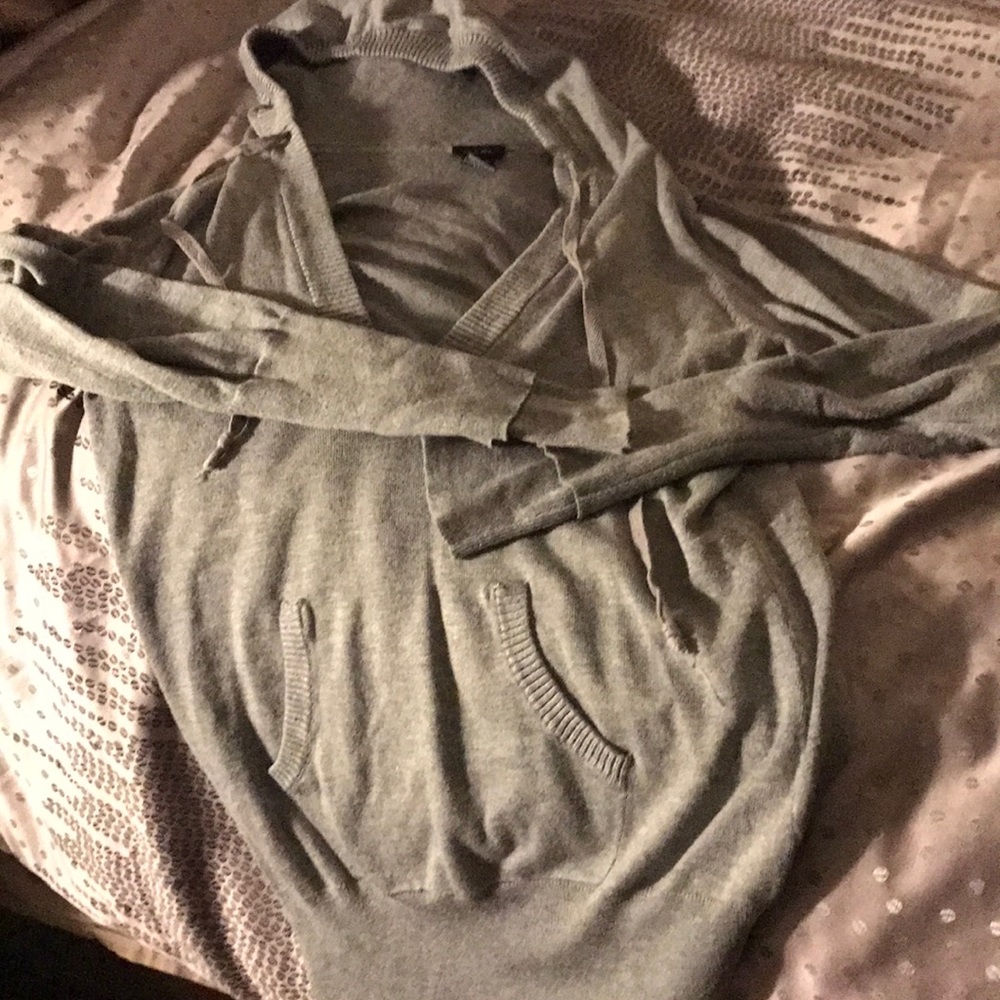 Rue 21 gray hoodie with V cut