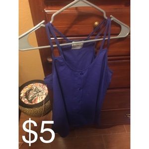Blue tank blouse