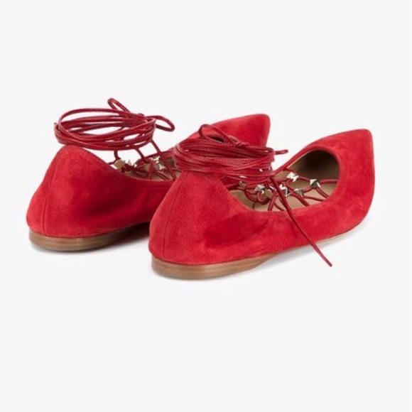 Valentino iconic red rock studs flats new super hot iconic - Picture 2 of 4